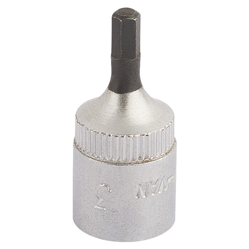 Elora Hexagon Screwdriver Socket, 1/4" Sq. Dr., 3mm DRA-11124