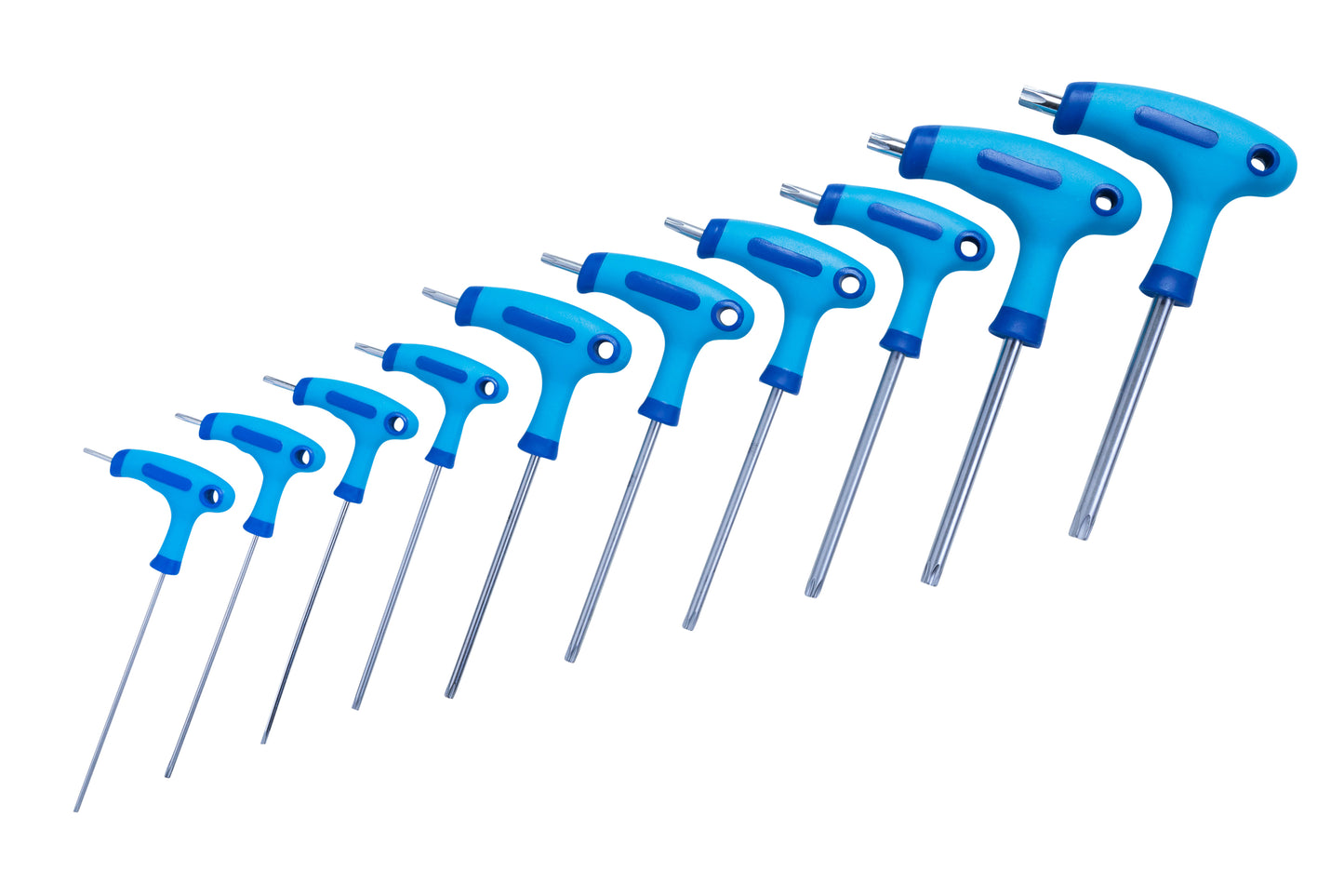 BlueSpot 10 PCE T Handle Torx Key Set (T9-T50) 12184