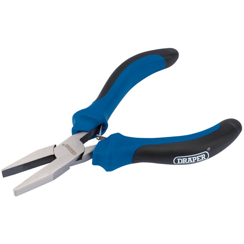 Draper Soft Grip Flat Nose Mini Pliers, 115mm DRA-12536