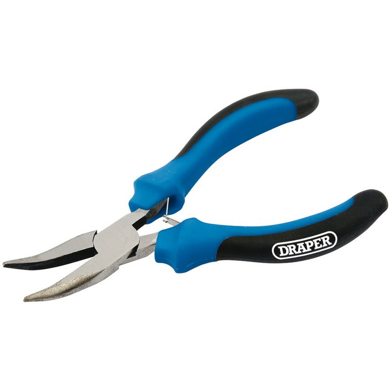 Draper Soft Grip Bent Nose Mini Pliers, 125mm DRA-12540