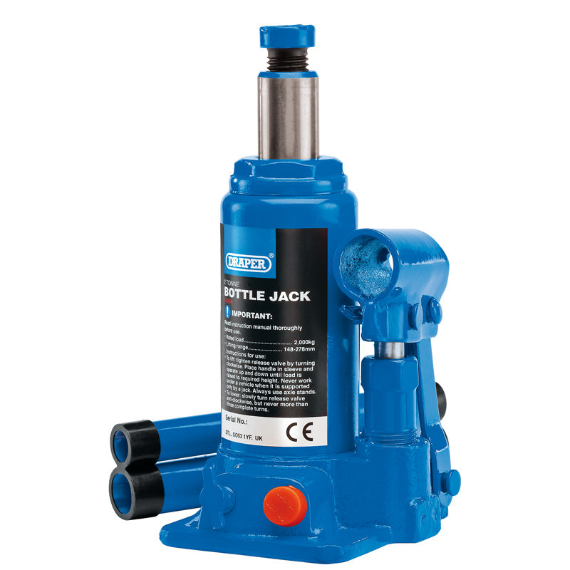 Draper Hydraulic Bottle Jack, 2 Tonne DRA-13064