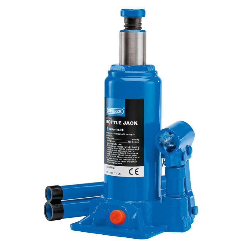 Draper Hydraulic Bottle Jack, 4 Tonne DRA-13066