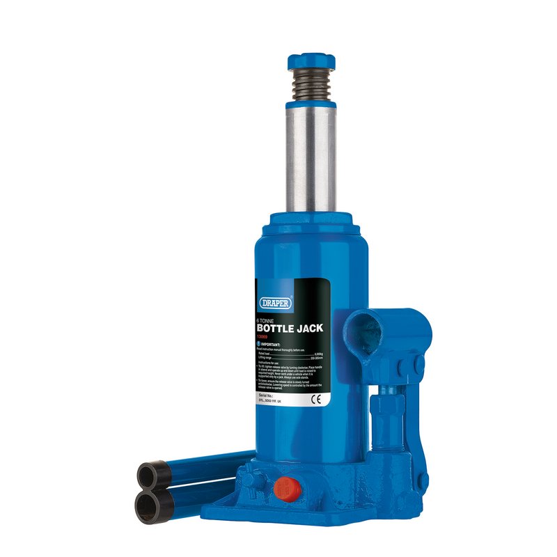 Draper Hydraulic Bottle Jack, 6 Tonne DRA-13069