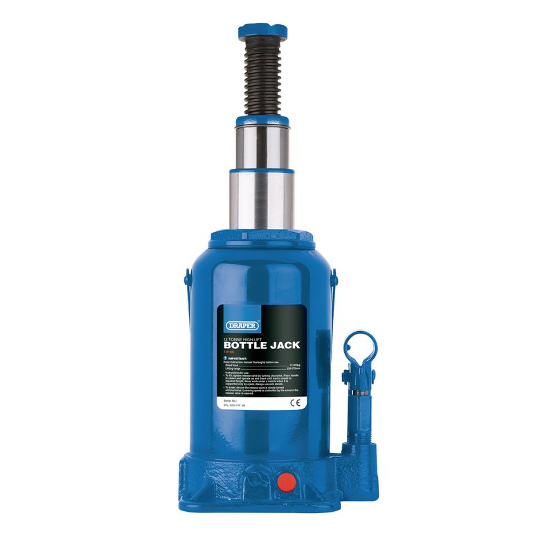 Draper High Lift Hydraulic Bottle Jack, 12 Tonne DRA-13126