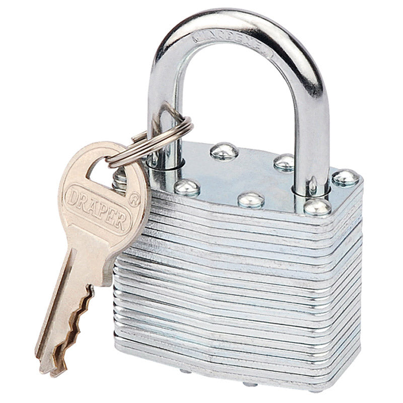 Draper Laminated Steel Padlock, 40 x 23mm DRA-14020