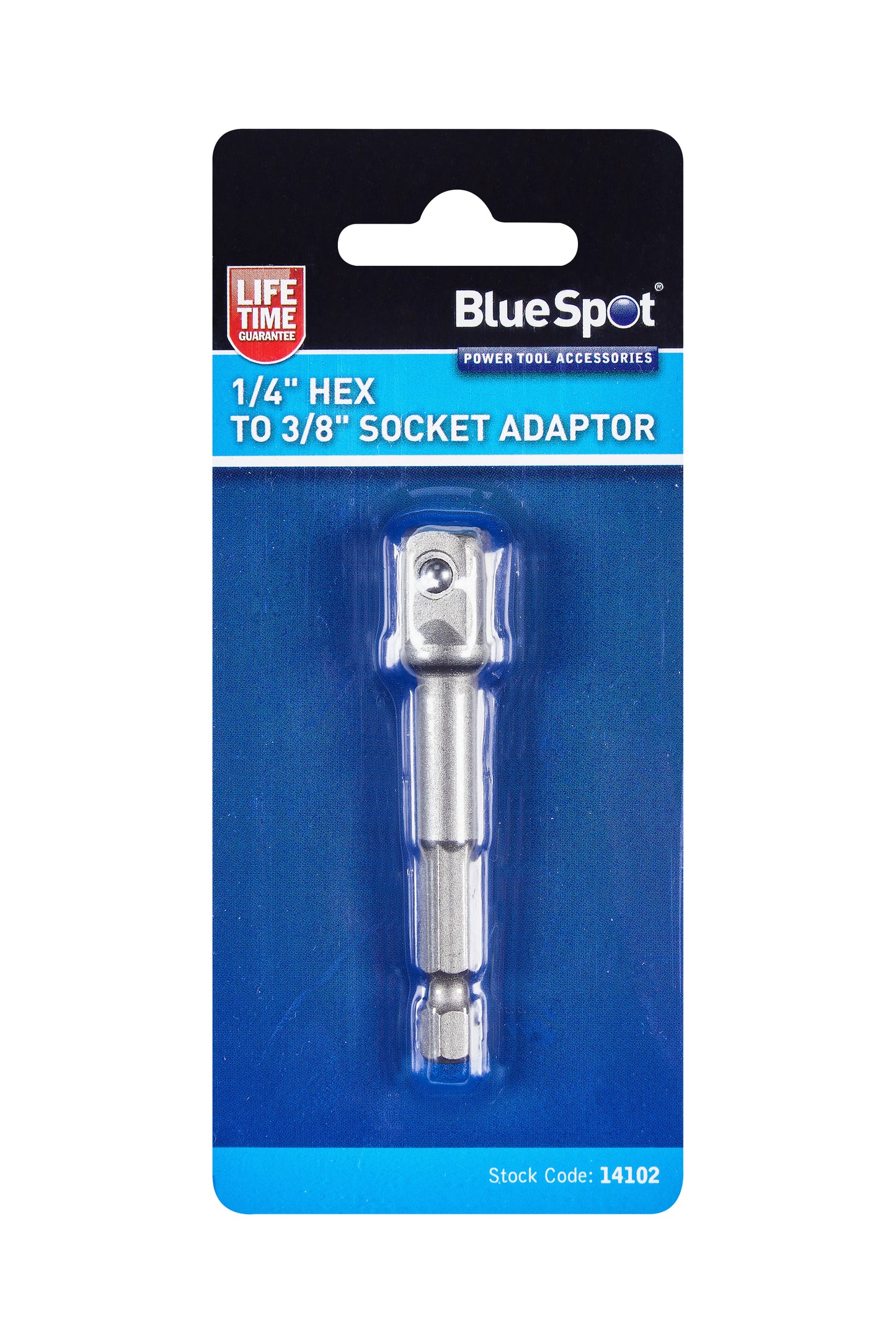 BlueSpot 1/4" Hex to 3/8" Socket Adaptor 14102