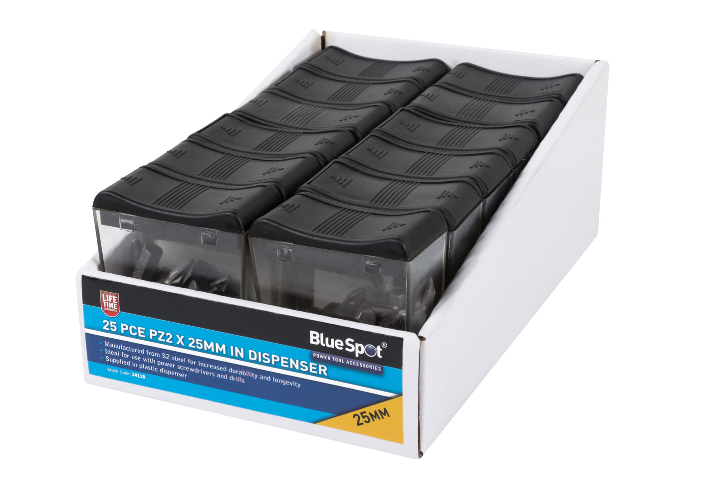 BlueSpot 25 PCE PZ2 x 25mm in Dispenser 14118