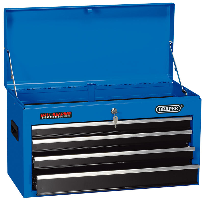 Draper Tool Chest, 4 Drawer, 26", Blue DRA-14589