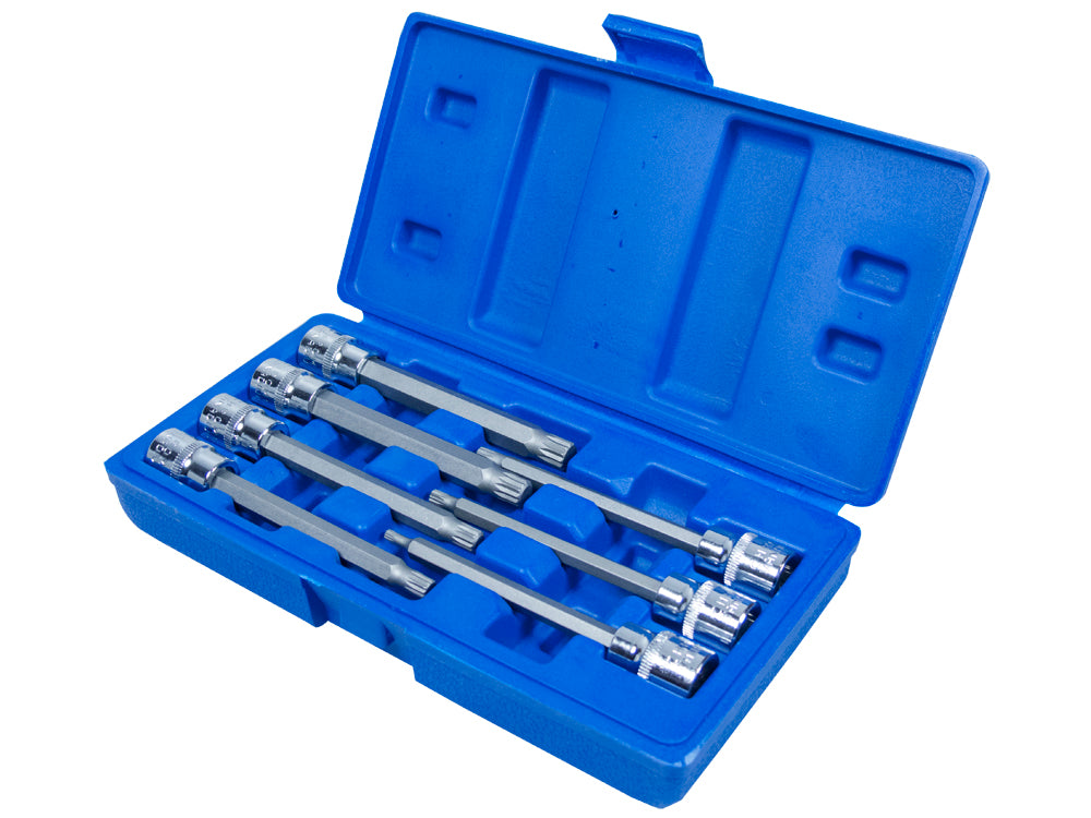 BlueSpot 7 PCE 3/8" Extra Long Spline Socket Bit Set (M4 -M10) 01512