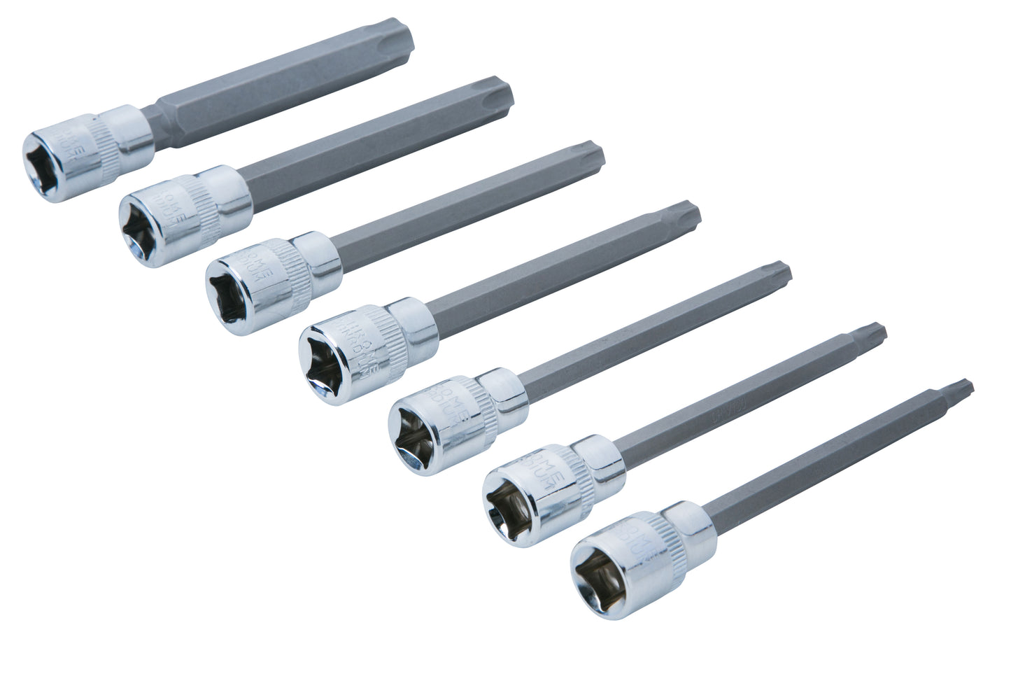 BlueSpot 7 PCE 3/8" Extra Long Torx Socket Bit Set (T25-T60) 01514
