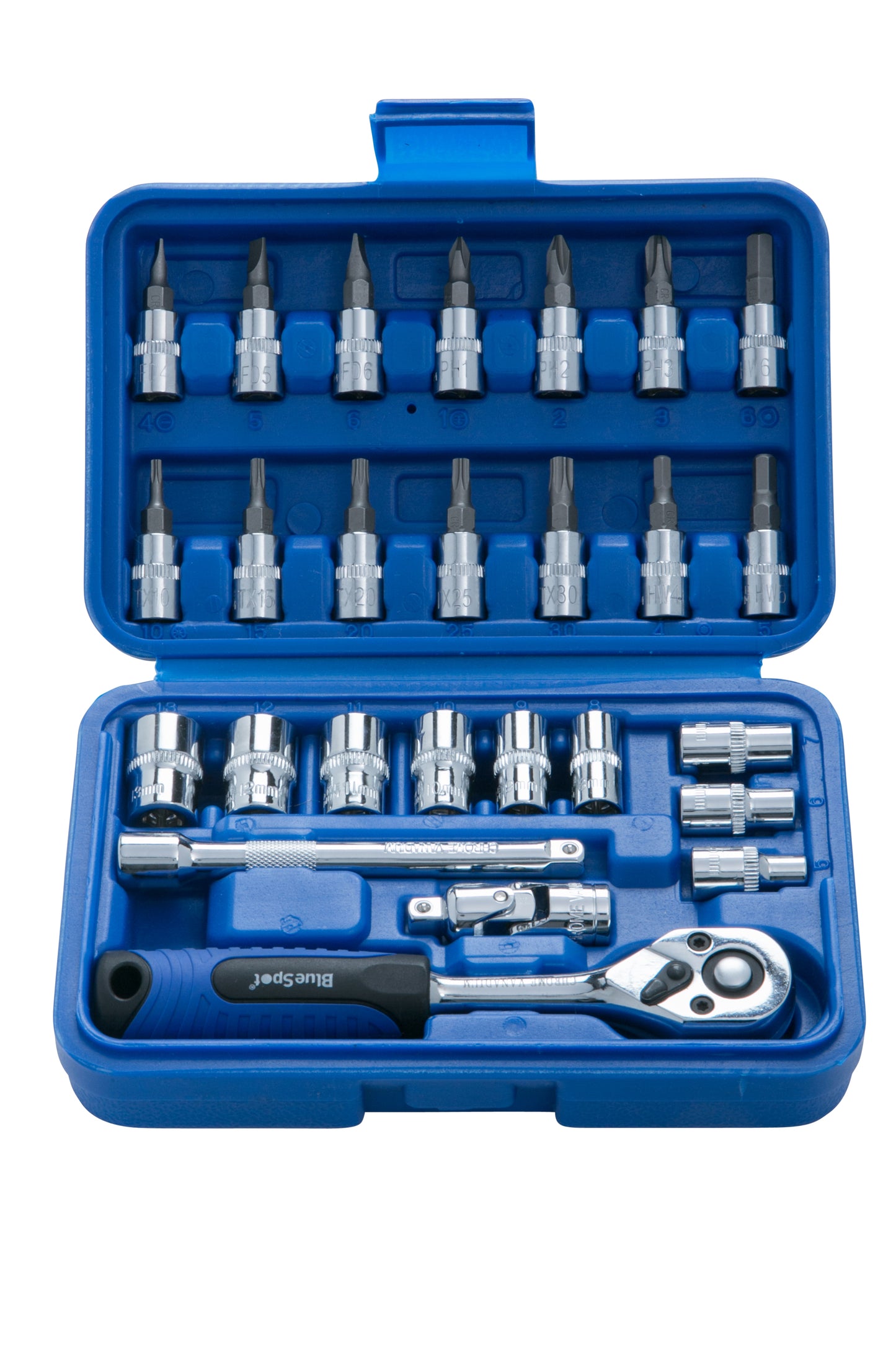 BlueSpot 26 PCE 1/4" Metric Socket Set (5-14mm) 01525