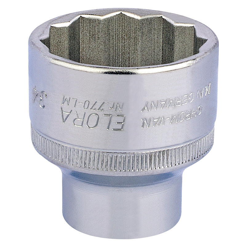 Elora Bi-Hexagon Socket, 1/2" Sq. Dr., 34mm DRA-15289