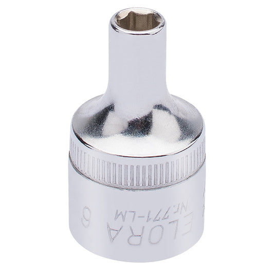 Elora Hexagon Socket, 1/2" Sq. Dr., 6mm DRA-15295