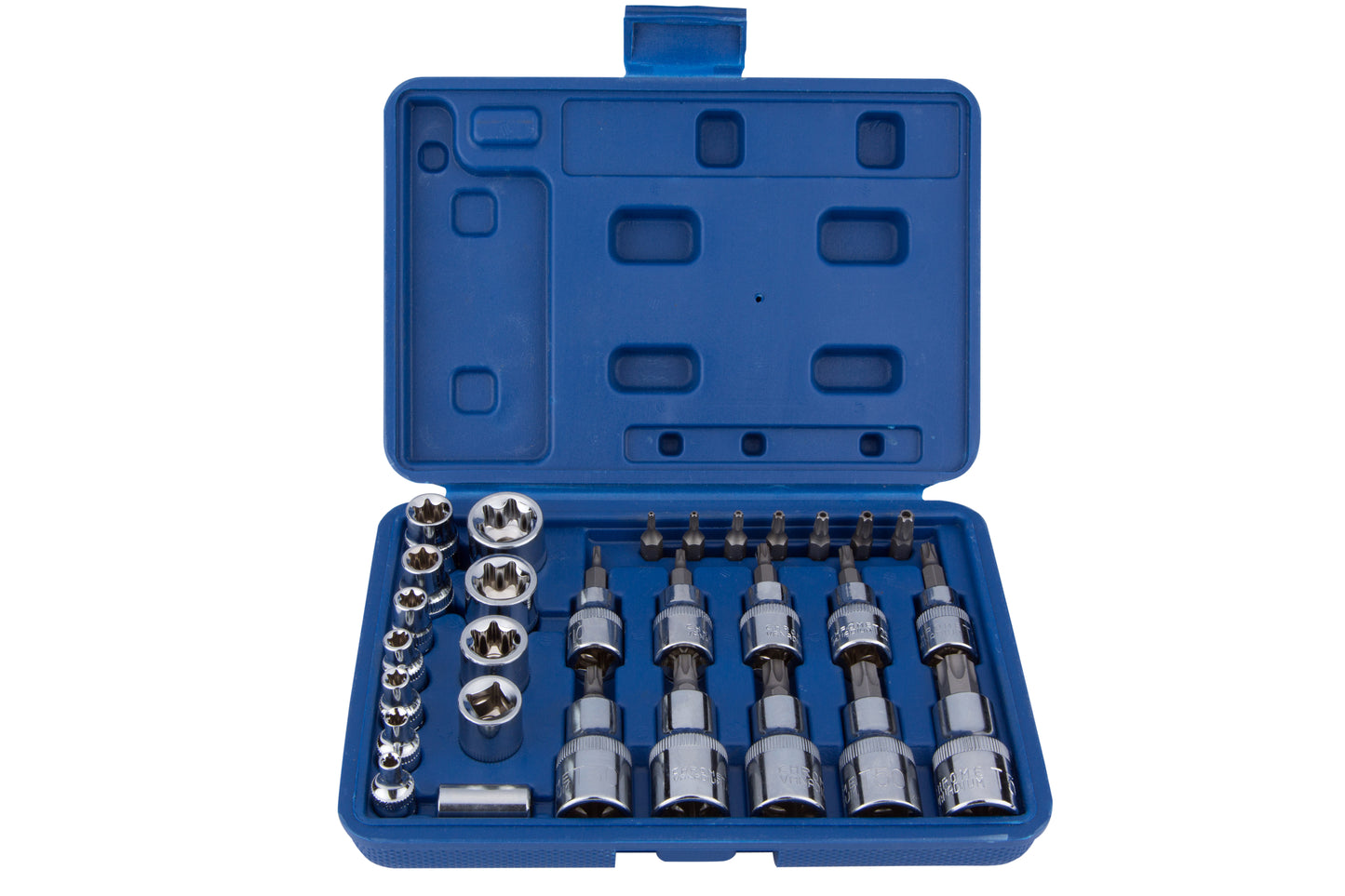 BlueSpot 29 PCE Torx Socket & Bit Set (T10-T55) (E4-E20) 01529