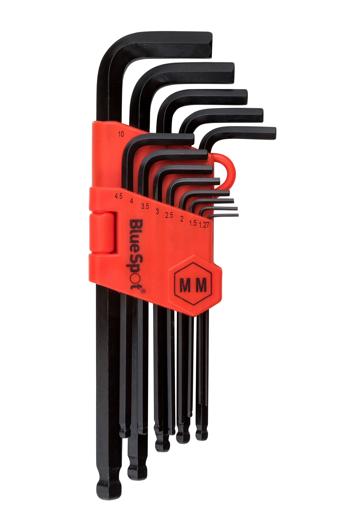BlueSpot 13 PCE Long Arm Metric Ball End Hex Key Set (1.27-10mm) 15303