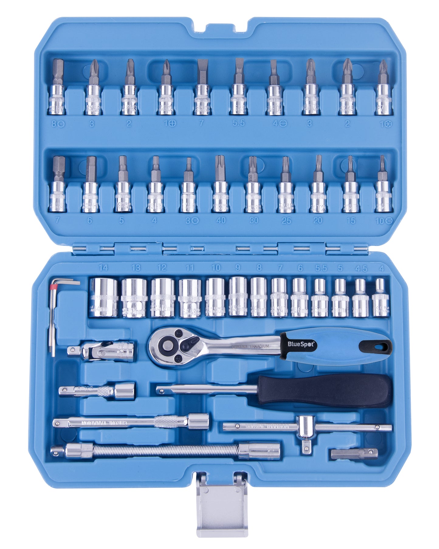 BlueSpot 46 PCE 1/4" Metric Socket Set (4-14mm) 01530