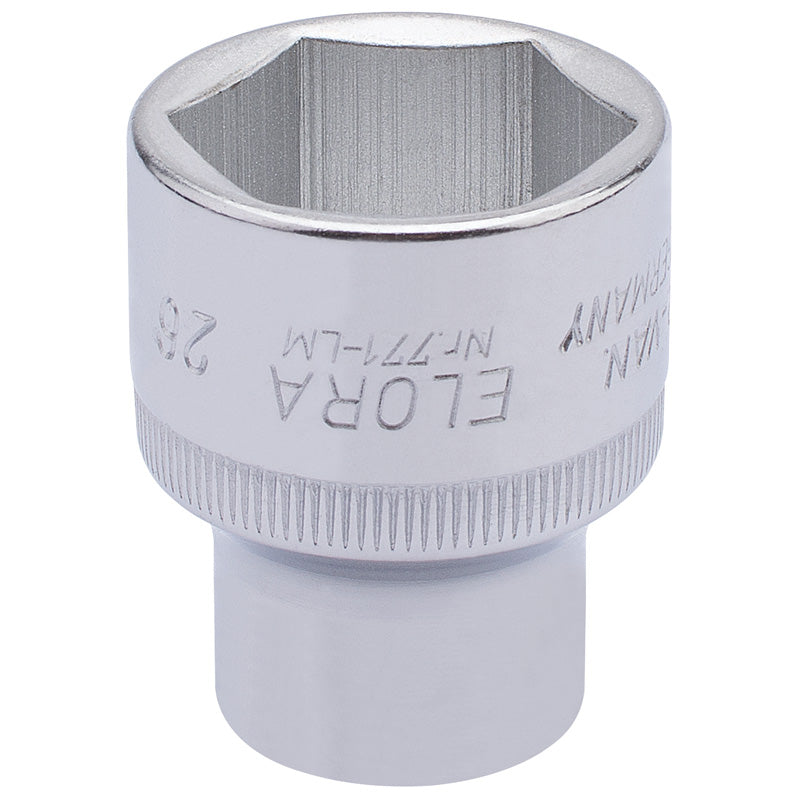 Elora Hexagon Socket, 1/2" Sq. Dr., 26mm DRA-15315