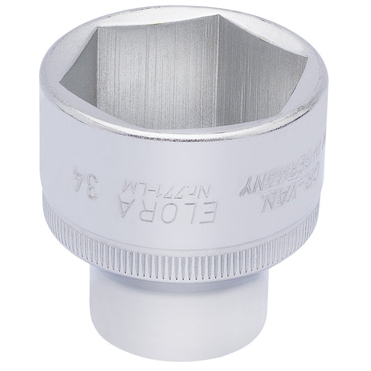 Elora Hexagon Socket, 1/2" Sq. Dr., 34mm DRA-15323