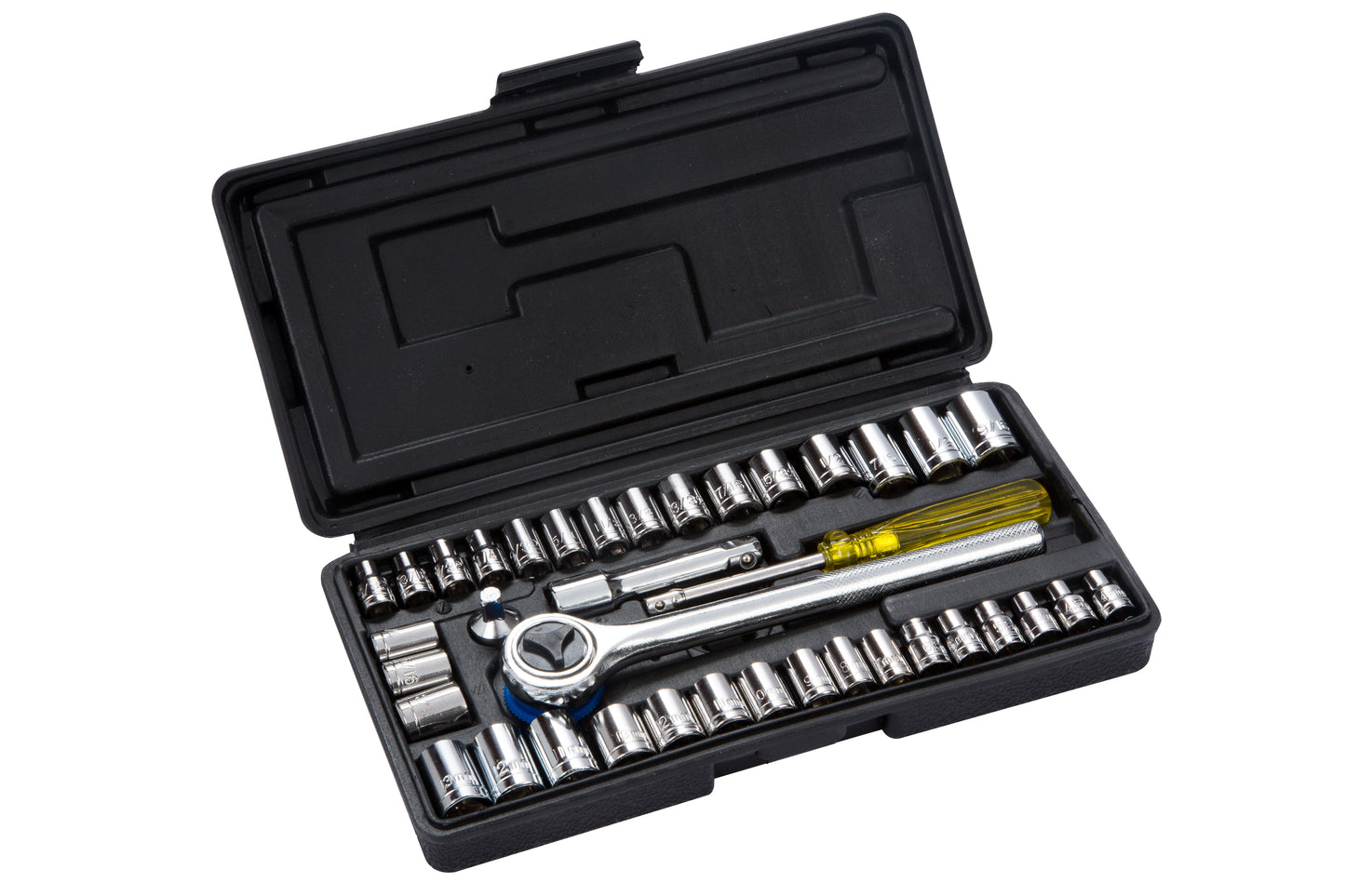 BlueSpot 40 PCE 1/4" & 3/8" Socket Set (4-13mm) (5/32"-3/8") 01535