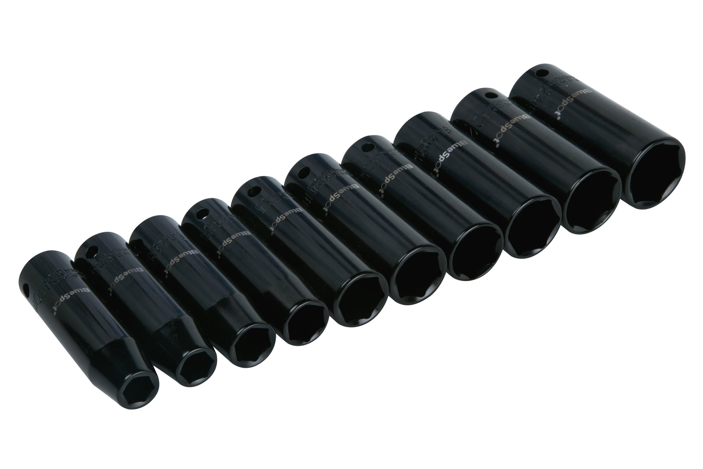 BlueSpot 10 PCE 1/2" Metric Deep Impact Sockets (10-24mm) 01536