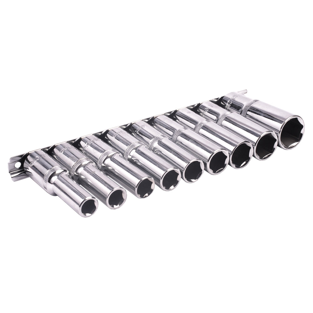 BlueSpot 9 PCE 1/2" Metric Deep Socket Set (10-22mm) 01541