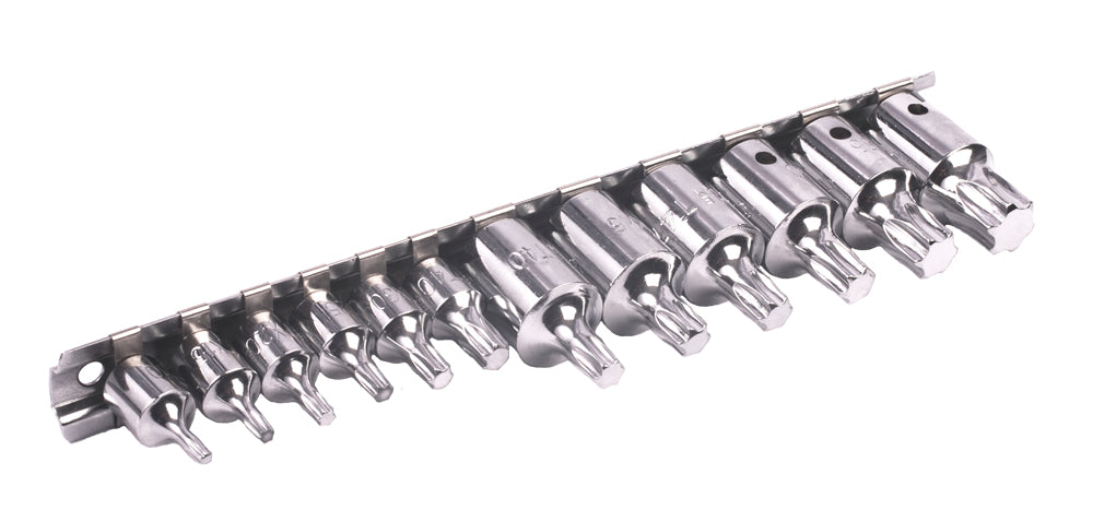 BlueSpot 12 PCE 1/4" (T10-T40) & 3/8" (T40-T60) Torx Socket Set 01551