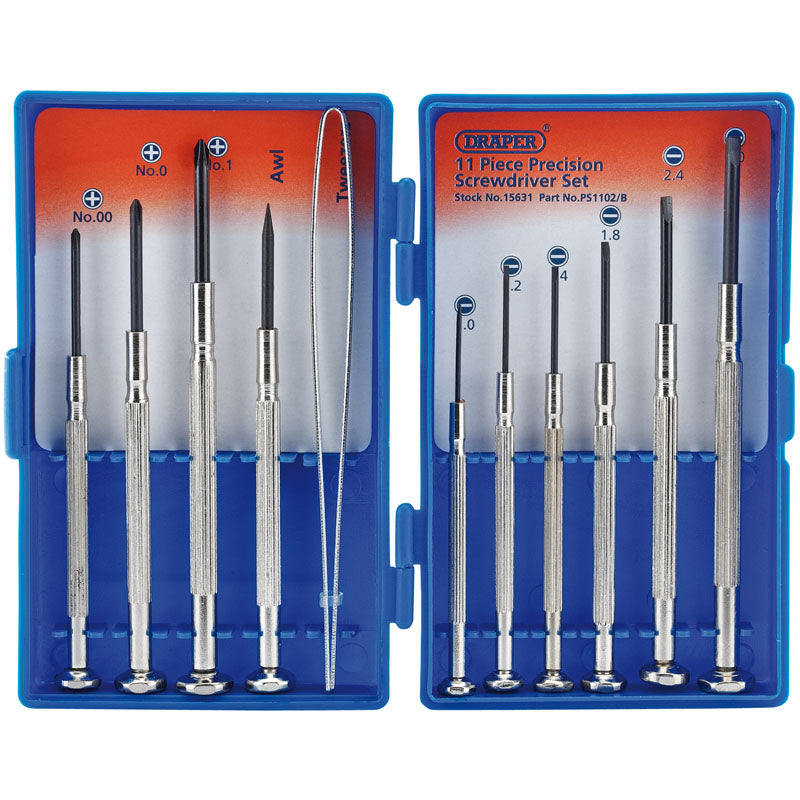 Draper Precision Screwdriver Set (11 Piece) DRA-15631
