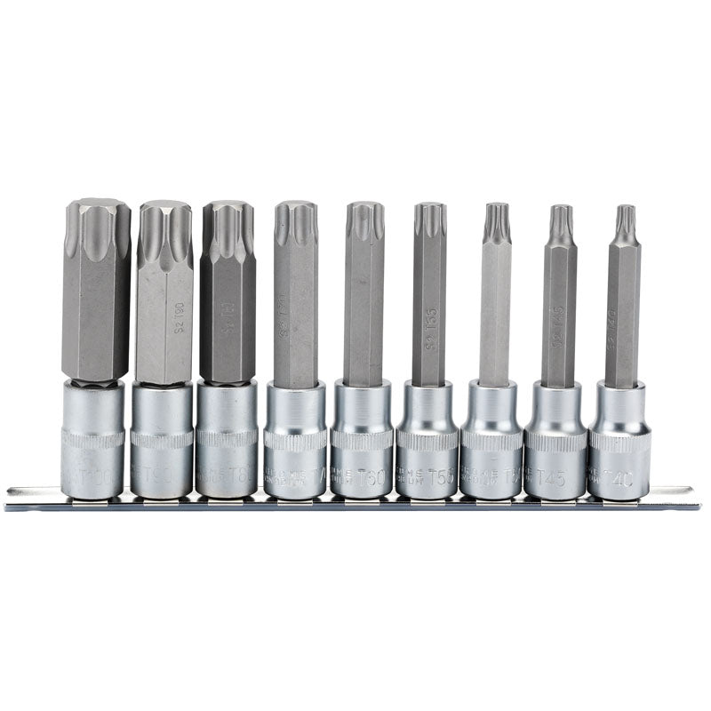 Draper TX-STAR® ; Socket Bit Set, 1/2" Sq. Dr., 100mm (9 Piece) DRA-16329