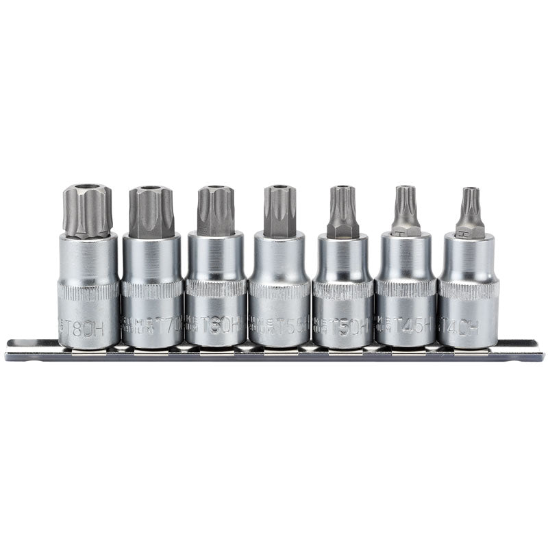 Draper TX-STAR® ; Security Socket Bit Set, 1/2" Sq. Dr., 55mm (7 Piece) DRA-16334
