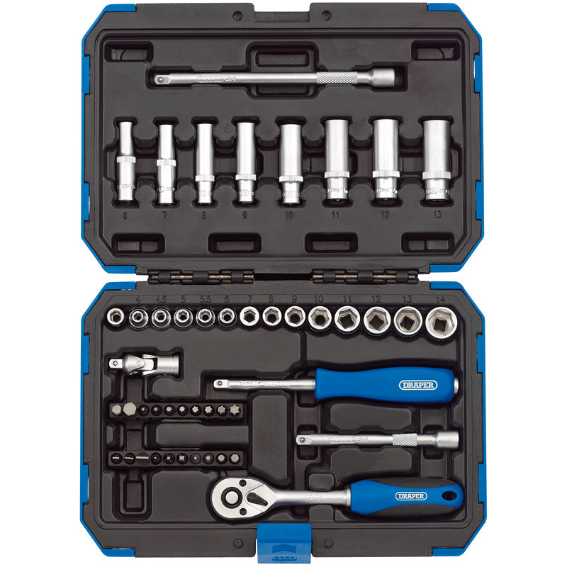 Draper Metric Socket Set, 1/4" Sq. Dr. (47 Piece) DRA-16355