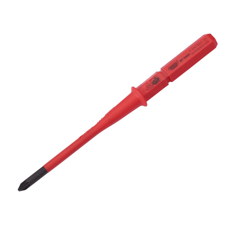 Draper XP1000 VDE Slimline PZ/SL Type Interchangeable Screwdriver Blade, No.1 x 80mm DRA-16419