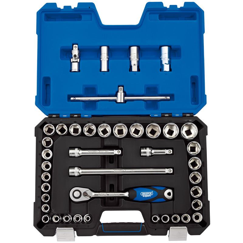 Draper Expert Combined MM/AF Socket Set, 1/2" Sq. Dr. (41 Piece) DRA-16453