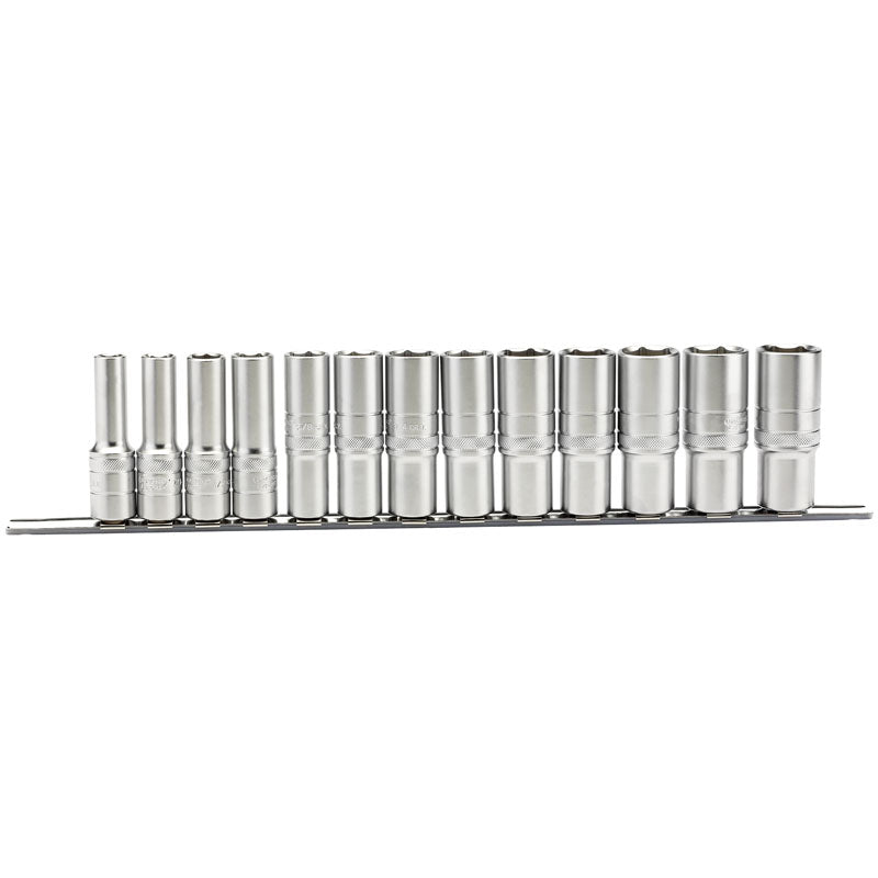 Draper Imperial Deep Socket on a Metal Rail, 1/2" Sq. Dr. (13 Piece) DRA-16500