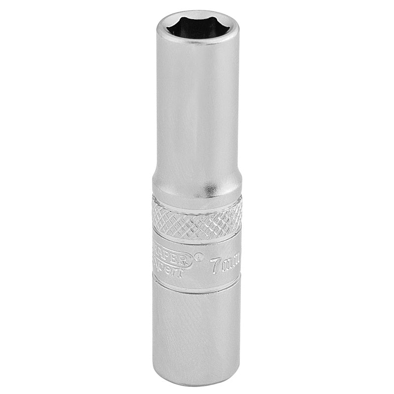 Draper 6 Point Deep Socket, 1/4" Sq. Dr., 7mm DRA-16527