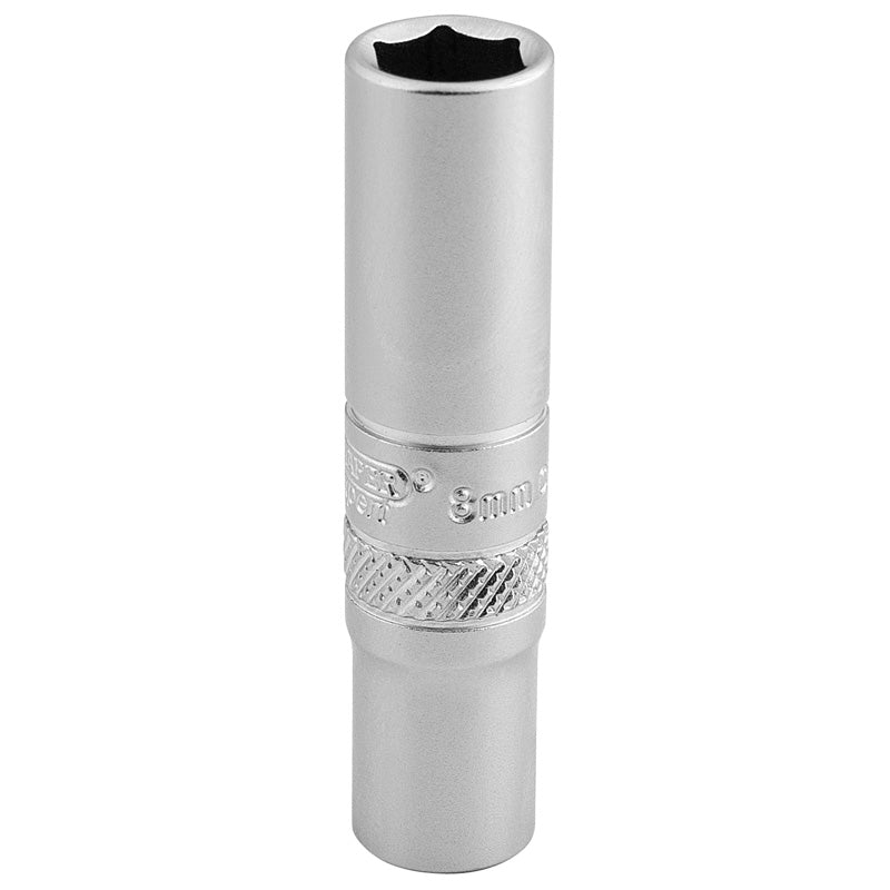 Draper 6 Point Deep Socket, 1/4" Sq. Dr., 8mm DRA-16528