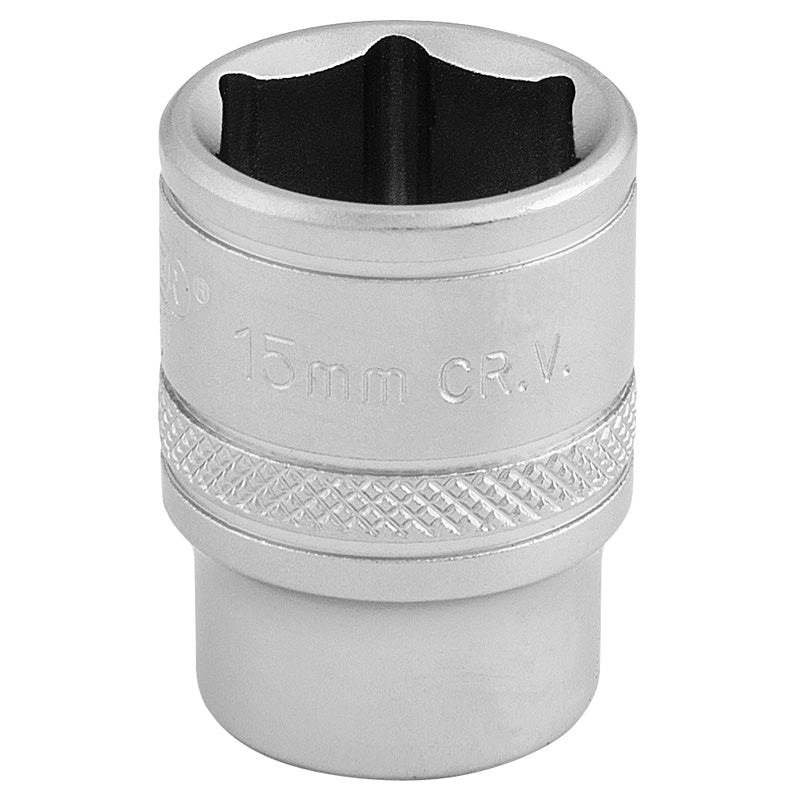 Draper 6 Point Metric Socket, 3/8" Sq. Dr., 15mm DRA-16541