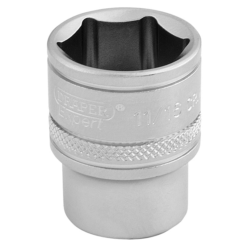 Draper 6 Point Imperial Socket, 3/8" Sq. Dr., 11/16" DRA-16573