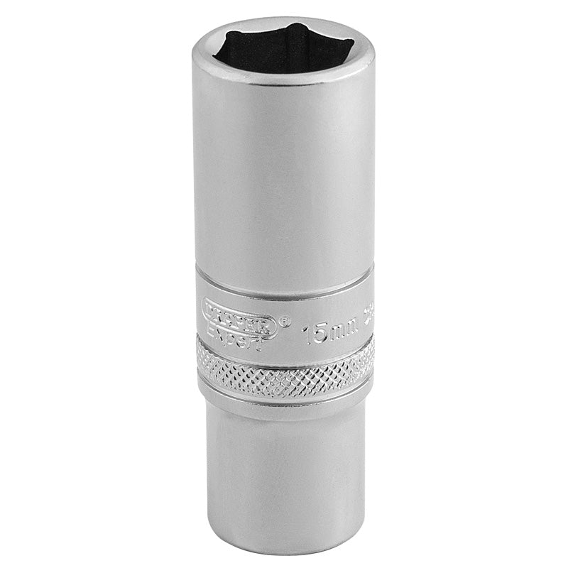 Draper 6 Point Metric Deep Socket, 3/8" Sq. Dr., 15mm DRA-16583