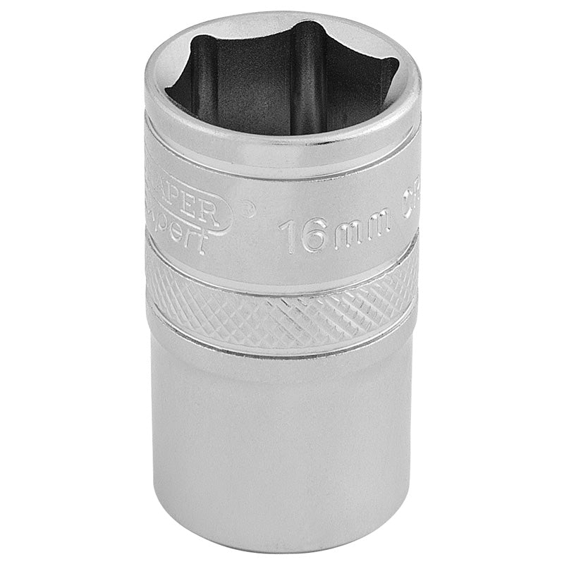 Draper 6 Point Metric Socket, 1/2" Sq. Dr., 16mm DRA-16606