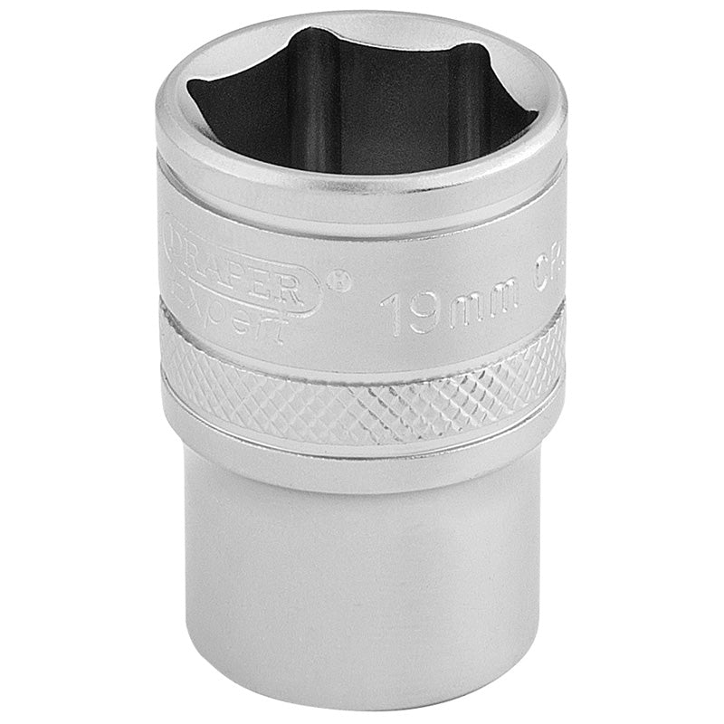 Draper 6 Point Metric Socket, 1/2" Sq. Dr., 19mm DRA-16609