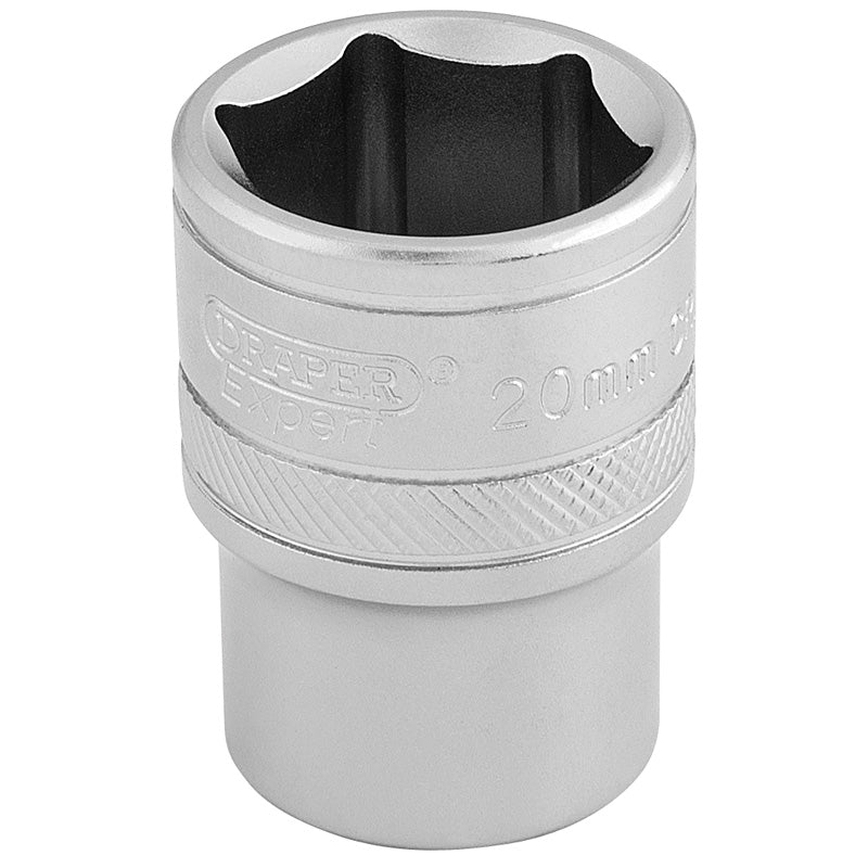 Draper 6 Point Metric Socket, 1/2" Sq. Dr., 20mm DRA-16610
