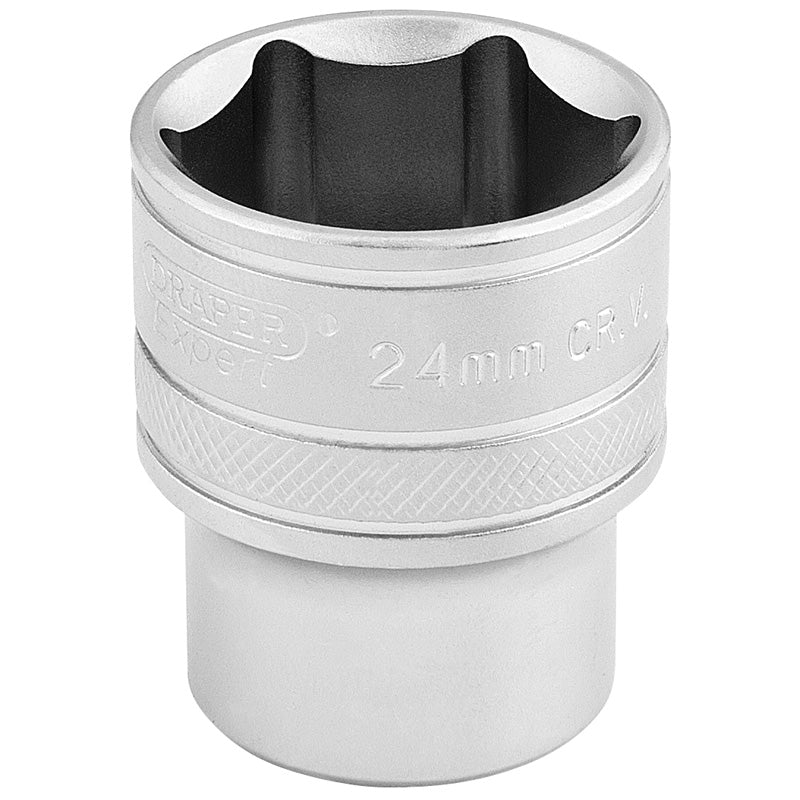 Draper 6 Point Metric Socket, 1/2" Sq. Dr., 24mm DRA-16615