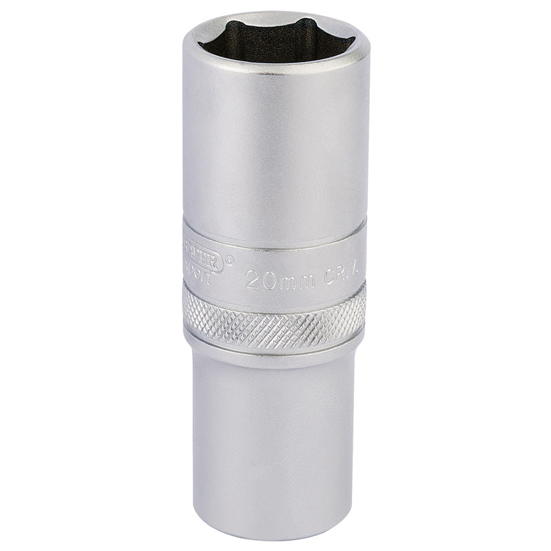 Draper 6 Point Metric Deep Socket, 1/2" Sq. Dr., 20mm DRA-16652