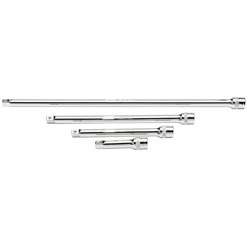 Draper Extension Bar Set, 1/4" Sq. Dr., Polished Chrome (4 Piece) DRA-16765