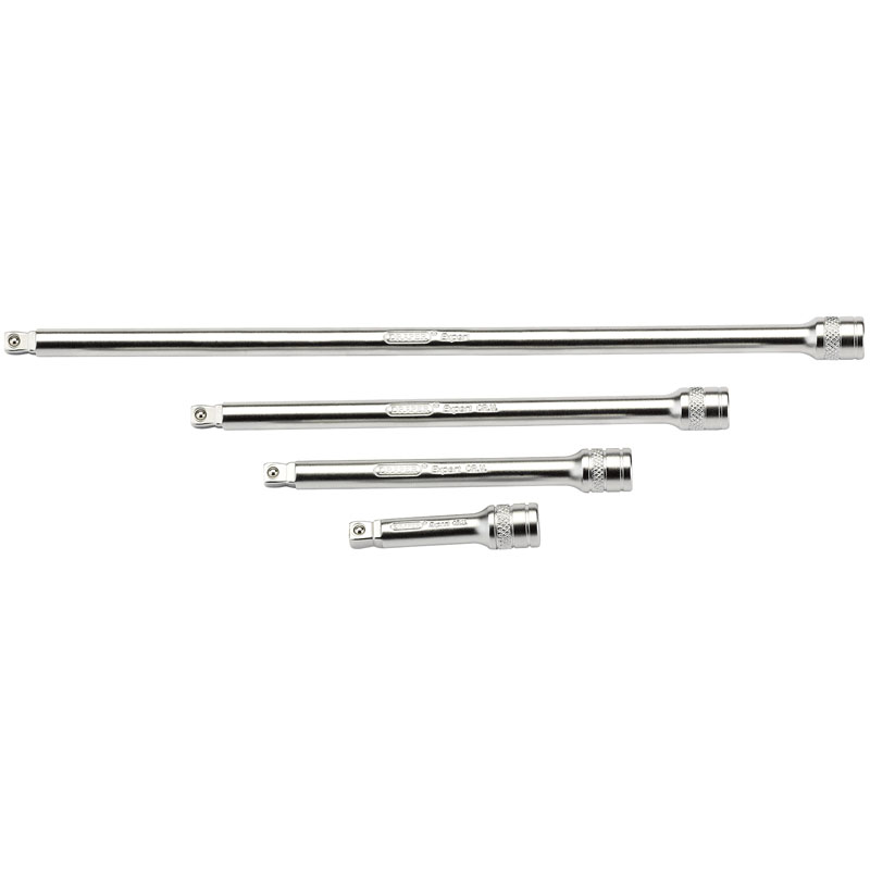 Draper Wobble Extension Bar Set, 1/4" Sq. Dr., Micro Satin Chrome (4 Piece) DRA-16766