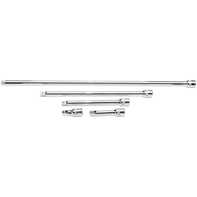 Draper Extension Bar Set, 3/8" Sq. Dr., Polished Chrome (5 Piece) DRA-16767