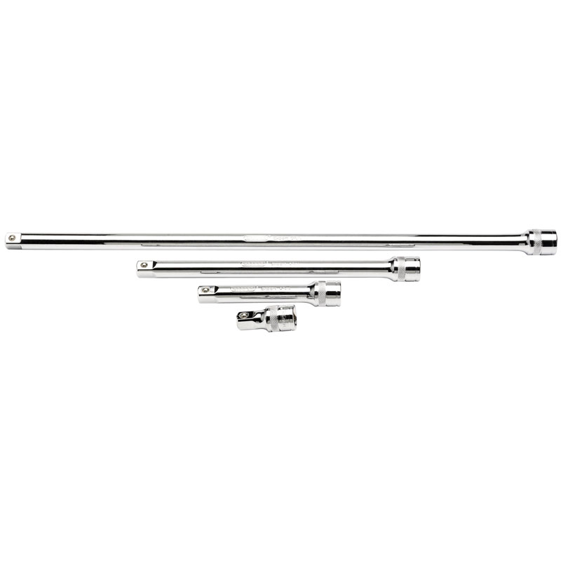 Draper Extension Bar Set, 1/2" Sq. Dr., Polished Chrome (4 Piece) DRA-16769
