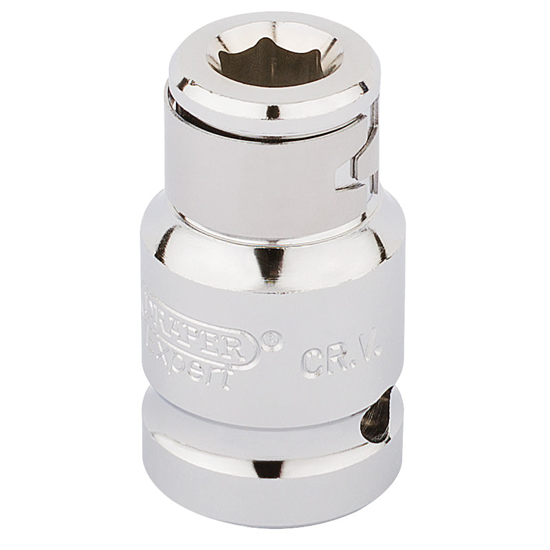 Draper Screwdriver Bit Holding Socket, 1/2" Sq. Dr. x 5/16" Hexagon DRA-16810