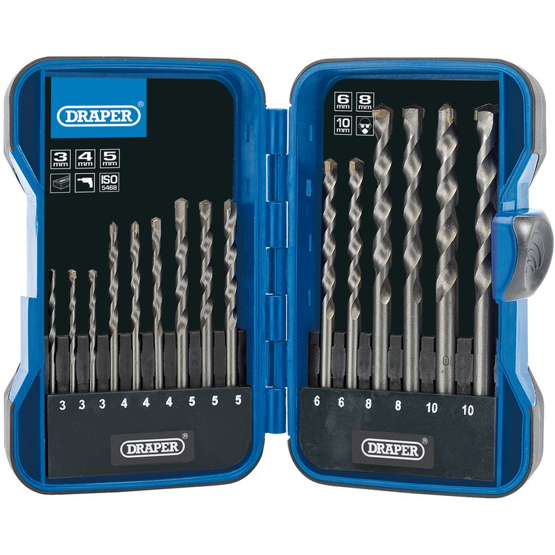 Draper Masonry Drill Bit Set (15 Piece) DRA-18550