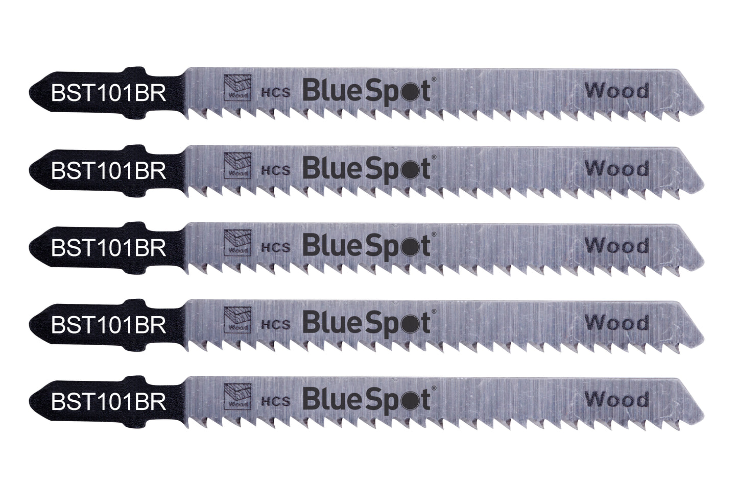 BlueSpot 5 PCE HCS Reverse Pitch Blades For Wood (10 TPI) 19005